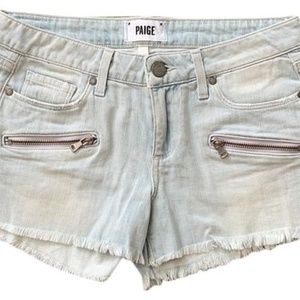 Paige Light Wash Denim Shorts